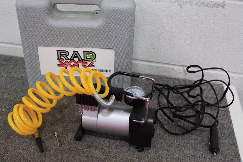 lot 105 image: Rad Sportz 12 Volt Electric Air Pump with Guage