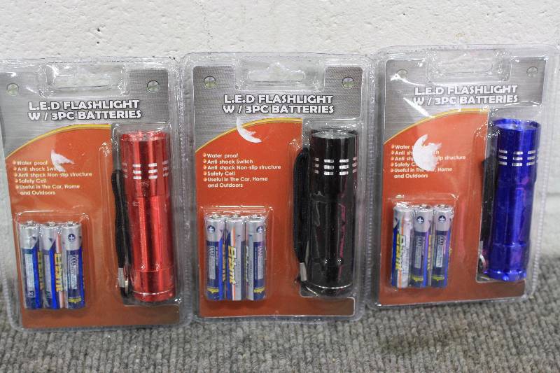 lot 110 image: LED Flash Lights 3 Qty