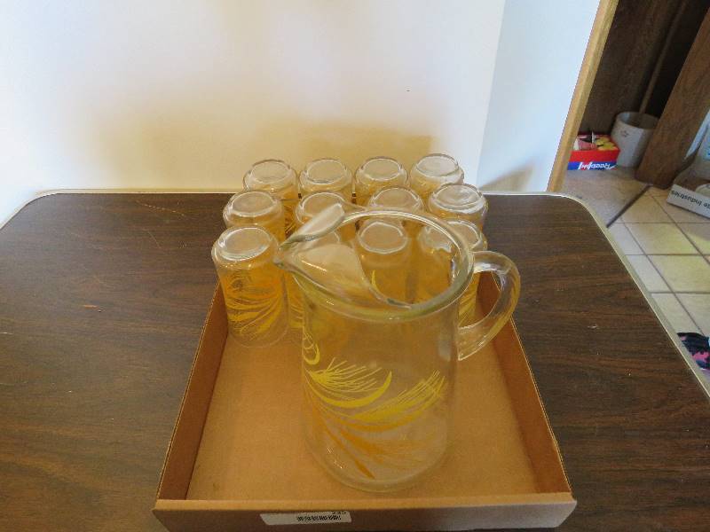 lot 235 image: Pitcher with Matching Glasses