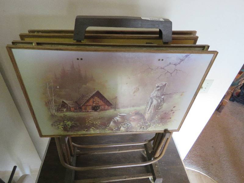 lot 740 image: Vintage TV Trays