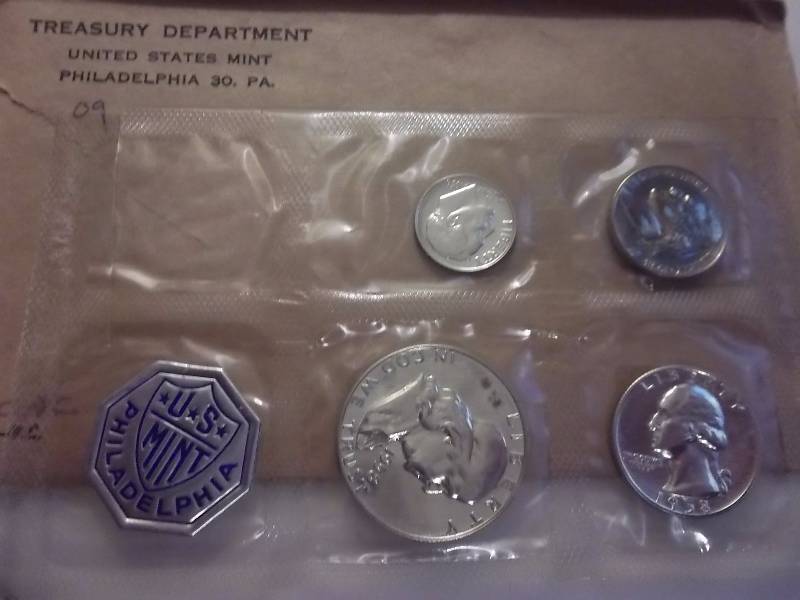 1958 U S Proof Set Less Lincoln Cent In Original Packaging