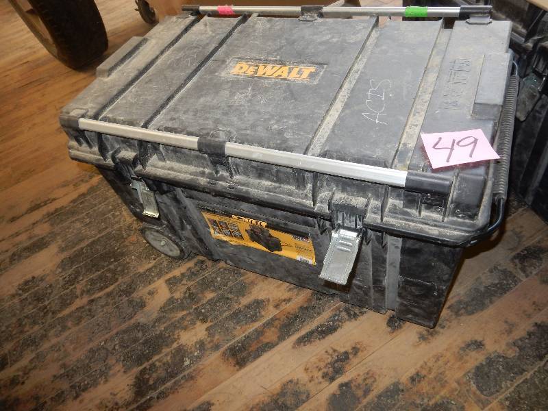 lot 49 image: DEWALT, Tough Chest Mobile Storage Box