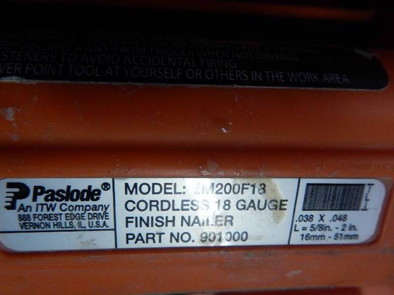 lot 83 image: PASLODE 18 Gauge Cordle finish Nailer