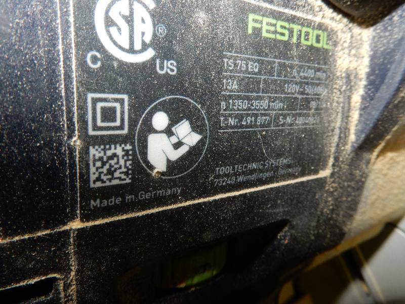 lot 94 image: FESTOOL, TS 75 EQ Saw and Guide
