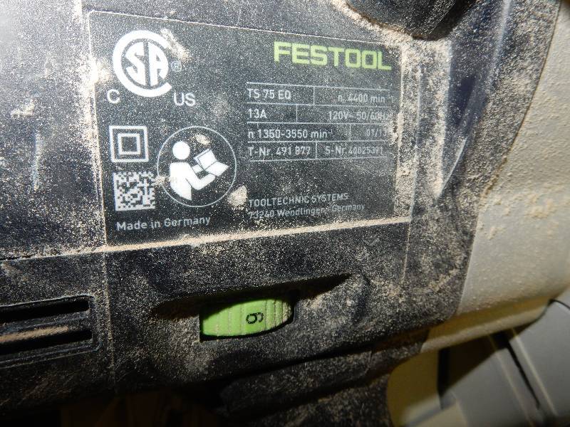 lot 95 image: FESTOOL, TS 75 EQ Saw and Guide