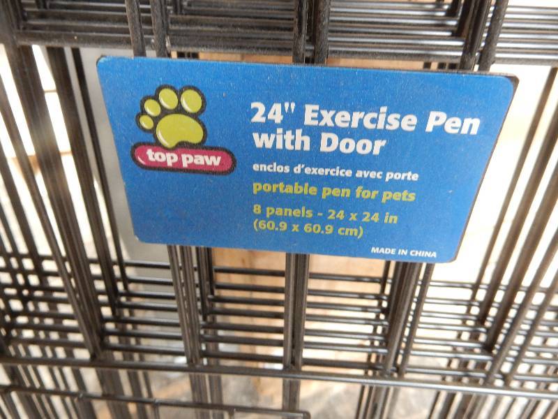 lot 58 image: 24 in Pet Exercise Pen with Door