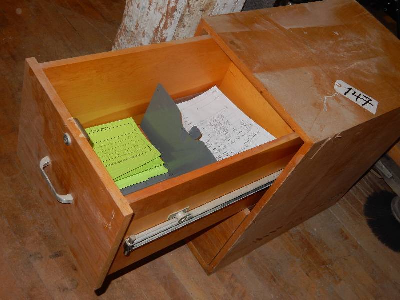 lot 147 image: wood two drawer legal size file cabinet