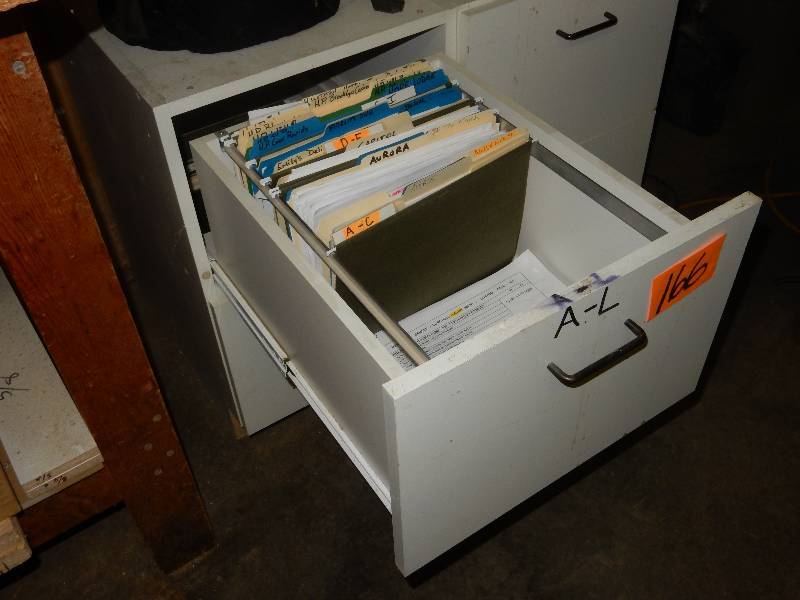 lot 166 image: 2, Pressed wood Legal Size file cabinets