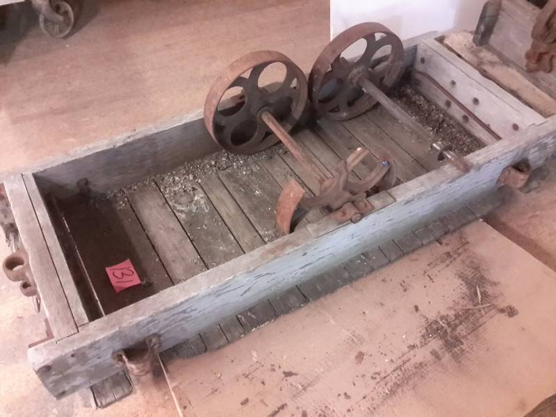 lot 131 image: Antique Railroad Cart.. Damaged as shown