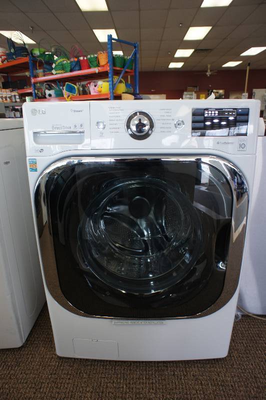 lot 2 image: LG 5.2 cu.ft. Smooth White Front Load Washer  Model # (WM8000HWA) - 5.2 cu.ft. - 29 Width - MSRP $1,499.99