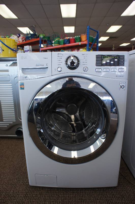 lot 3 image: LG 4.5 cu.ft. Smooth White Front Load Washer- Model # (WM3670HWA) - 4.5 cu.ft. - 27 Width - MSRP $899.99