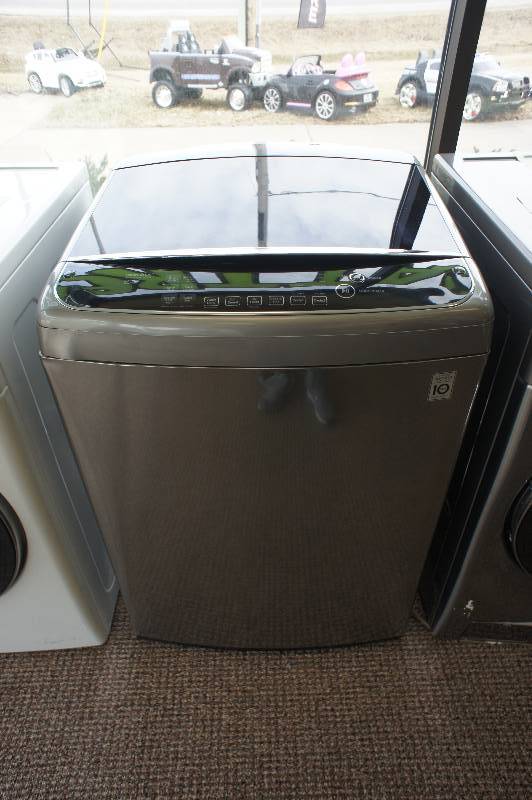 lot 6 image: LG Washer- Model # (WT1701CV) - Graphite Top Load - 4.9 cu.ft. - 27 Width - MSRP $ 899.99