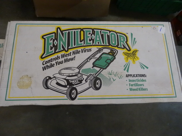 lot 3 image: NEW Qty 2 E-Nile-Ator Mower attachment to apply Insecticides, Fertilizers and Weed Killers while you mow. Retail $36 ea, $72 Total