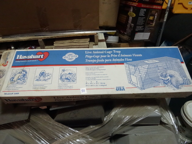 lot 51 image: NEW Havahart Live Animal Cage Trap. Model. 1089. Retail $60
