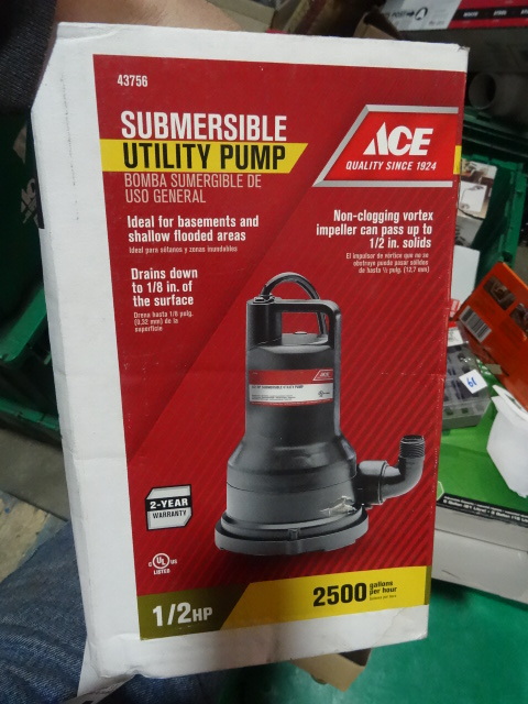 Used ACE Hardware Submersible Utility Pump. | K & C Auctions Shakopee ...