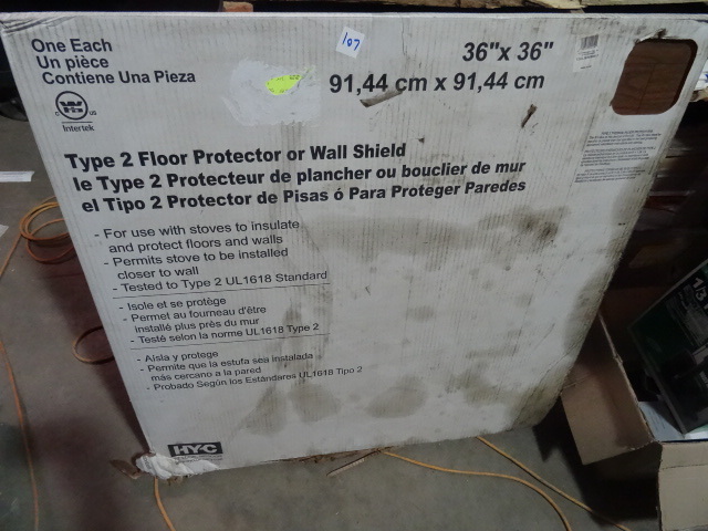 lot 107 image: NEW Type 2 FloorWall Fire Shield.