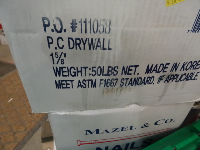 lot 115 image: NEW Box Drywall Nails, 50 lbs. 1-58 in