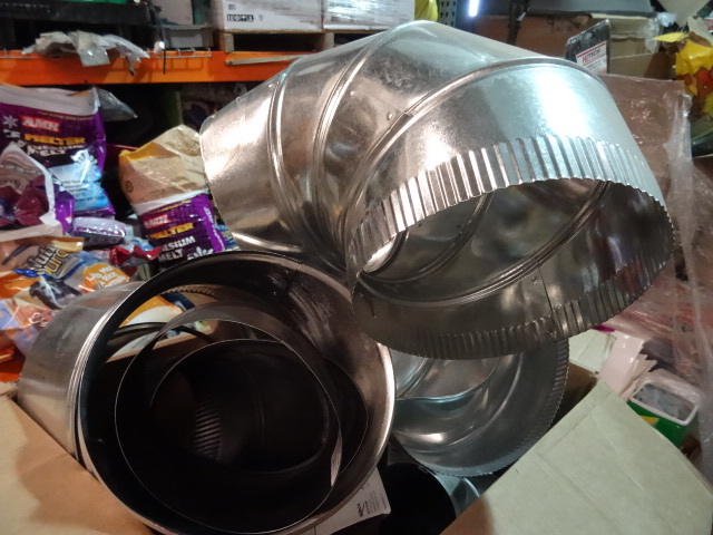 lot 122 image: NEW Entire Box Vent Piping and Dryer Venting. Retail $100