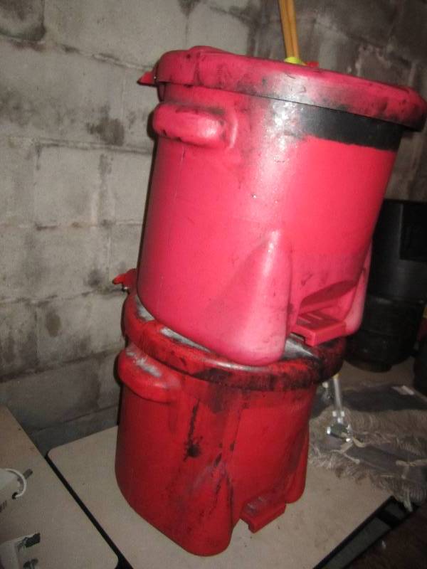 lot 27 image: 2 Hazardous trash collection cans...
