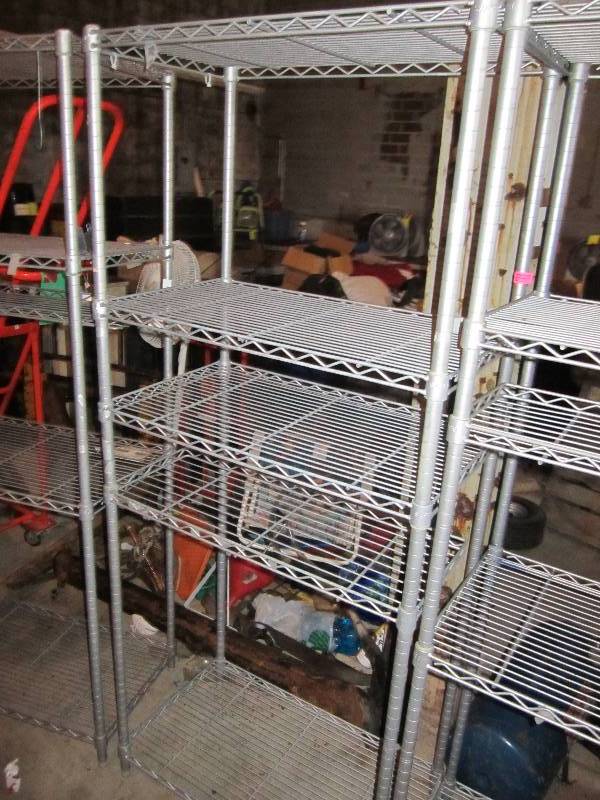 lot 37 image: Safco metal shelf 3 x 18  6 tall...