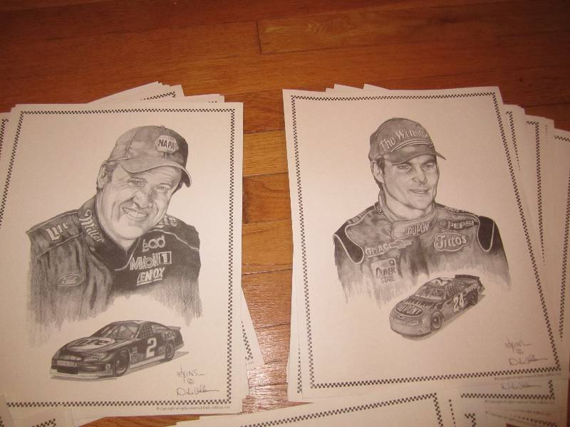 lot 79 image: Lot of NASCAR driver prints, includ...