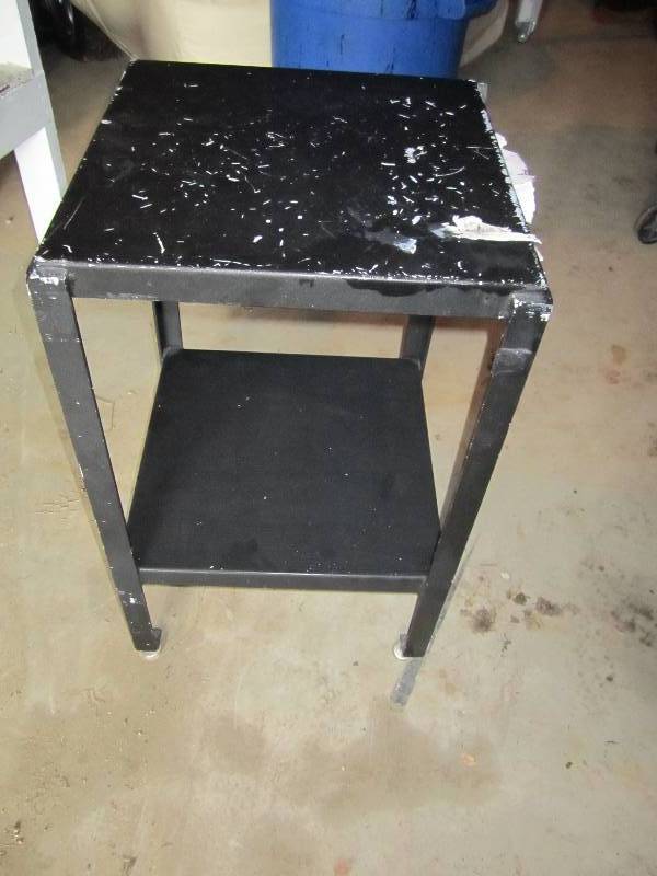 lot 72 image: Solid metal stand 18 top 30 tall...