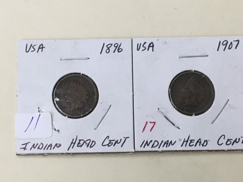 Lot Of 1896 Indian Head Cent & 190...