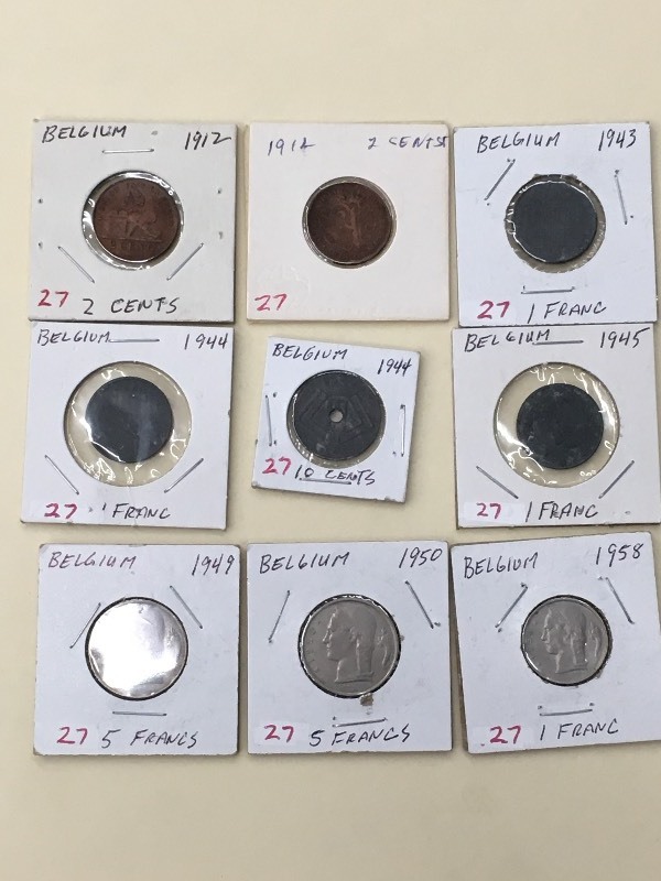 Lot Of Old Coins From Belguim Start...