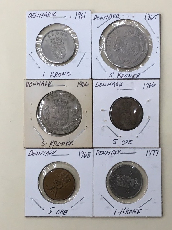 Lot Of Old Coins From Denmark From ...