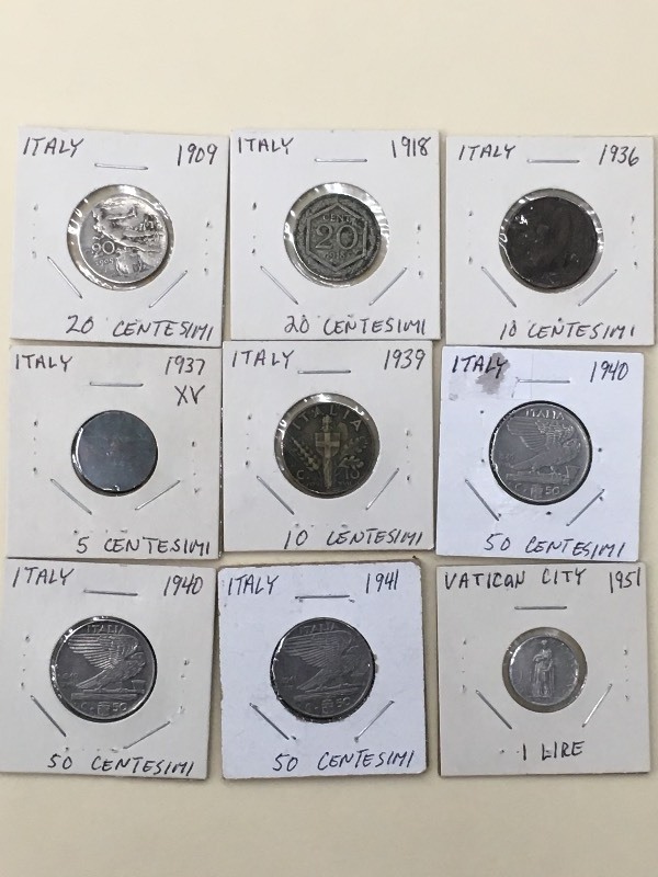 Lot Of Old Coins From Italy & Vatic...