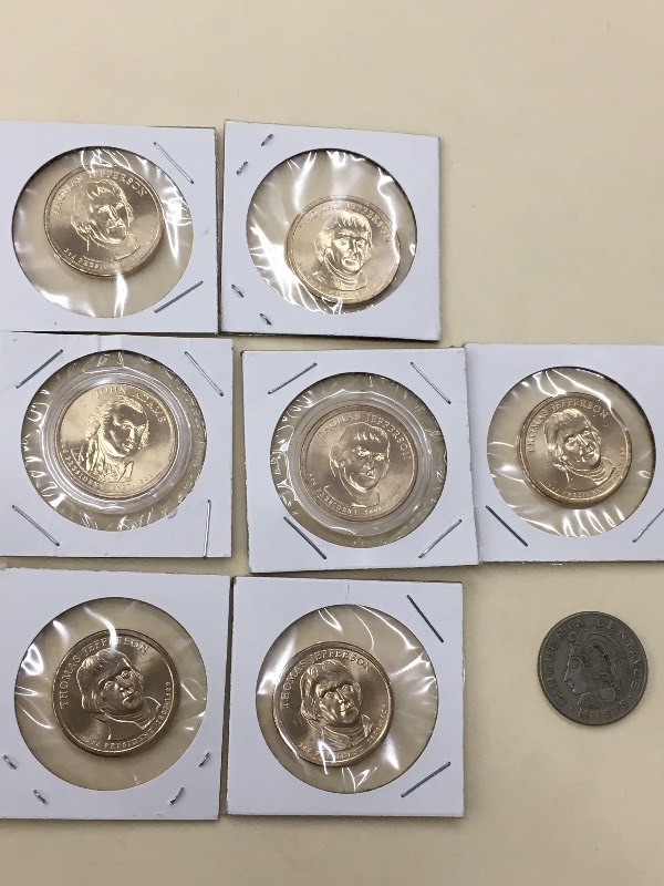Lot Of (7) U.S. Presidential Dollar...
