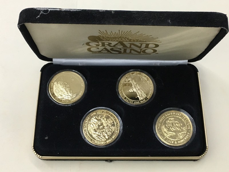 4-Piece Grand Casino Collector Coin...