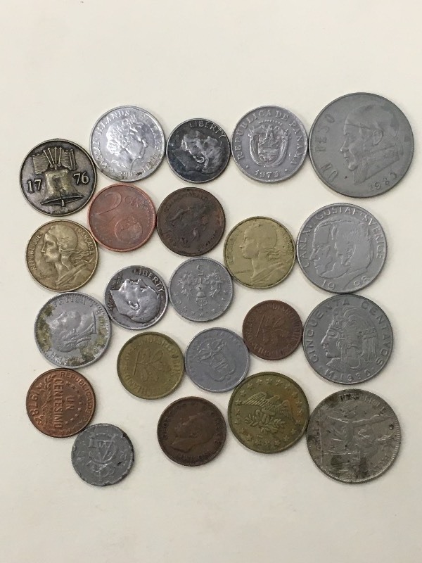 Bag Of Assorted Foreign Coinage ...