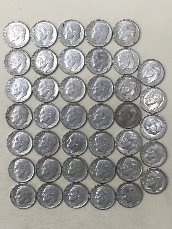 (40) Roosevelt Dimes All 1963 ...