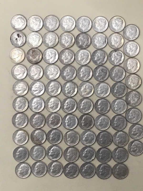 (78) Roosevelt Dimes All 1964 ...