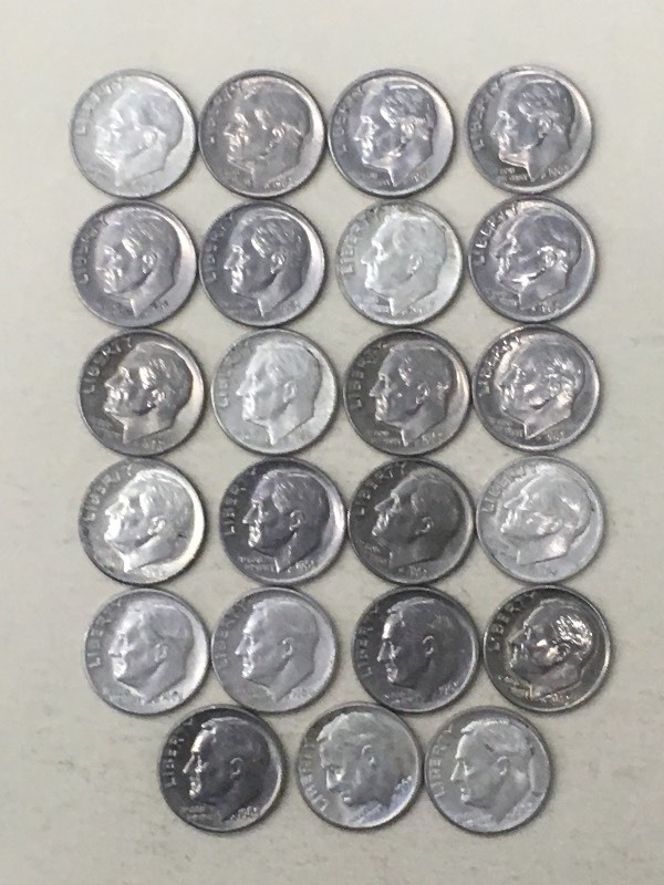 (23) Roosevelt Dimes (8) 1963, (1)...