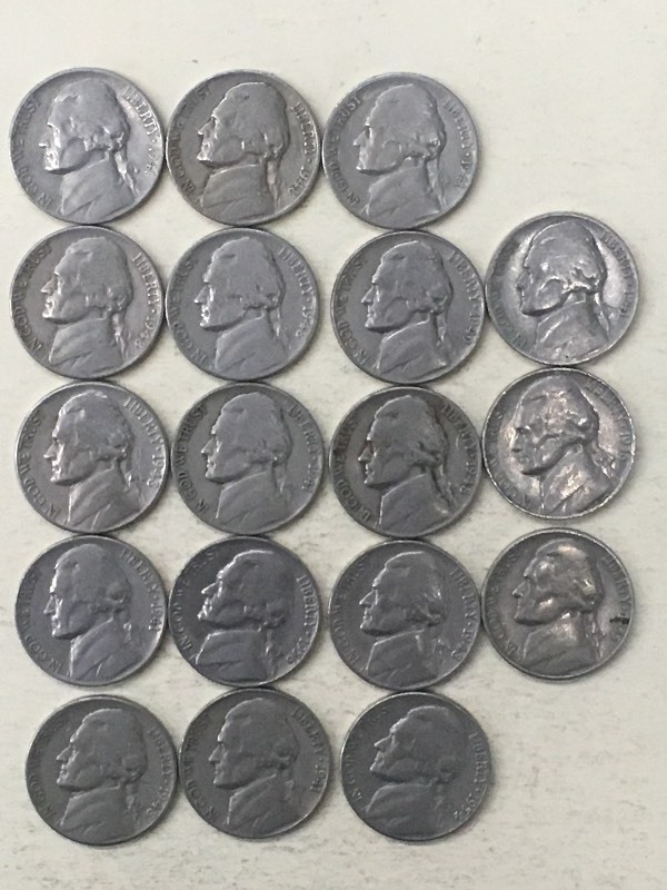 (18) Nickels (7) 1948, (6) 1941, (...