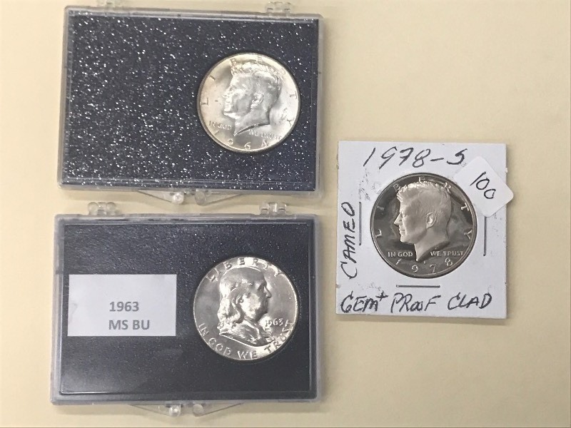 Lot Of 1963 Franklin Half Dollar, ...