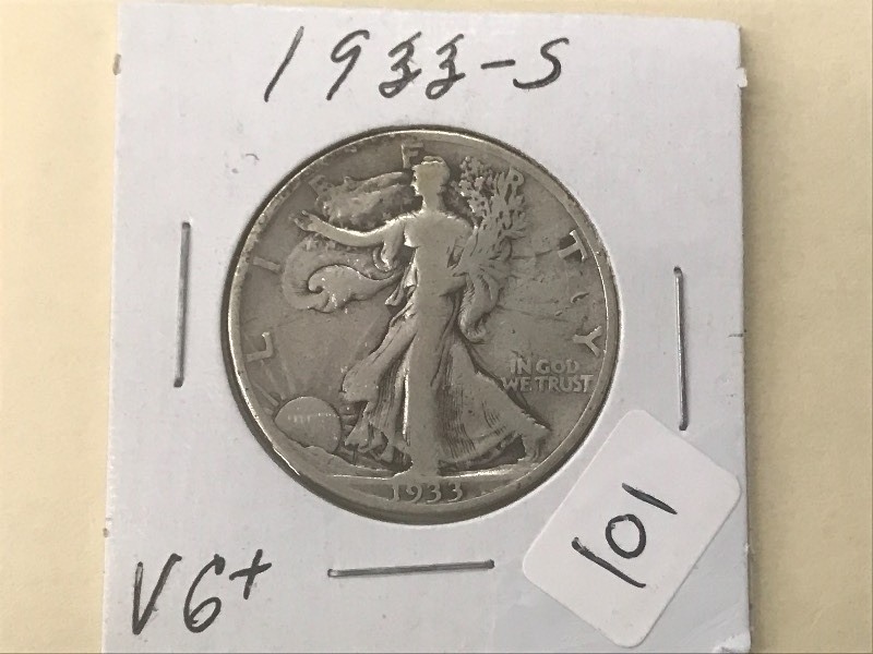 1933-S Walking Liberty Half Dollar ...