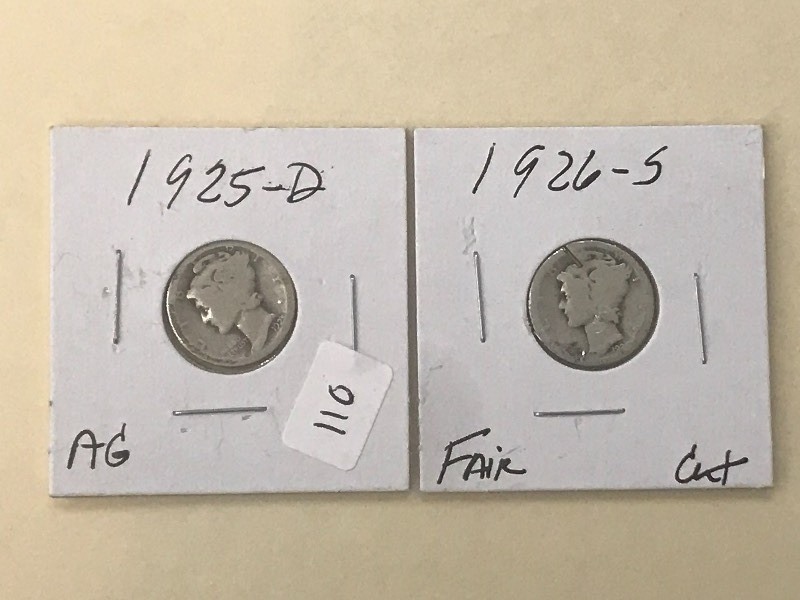 Lot Of 1925-D & 1926-S Dimes ...