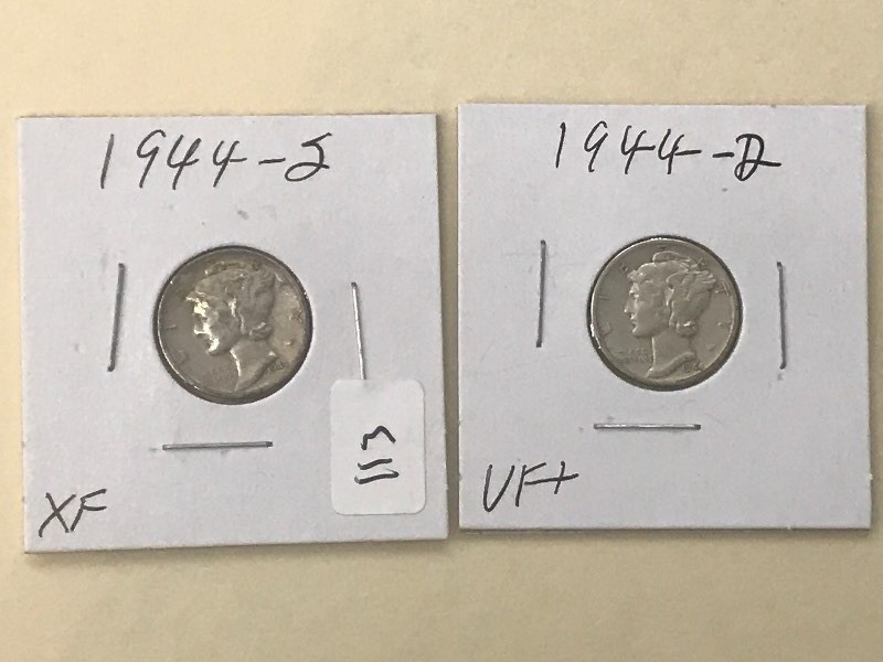 Lot Of 1944-S & 1944-D Dimes ...
