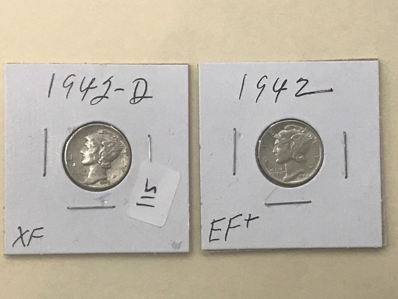 Lot Of 1942-D & 1942 Dimes ...