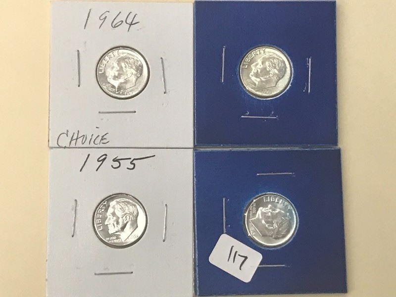 Lot Of 1946 Choice Roosevelt Dime,...