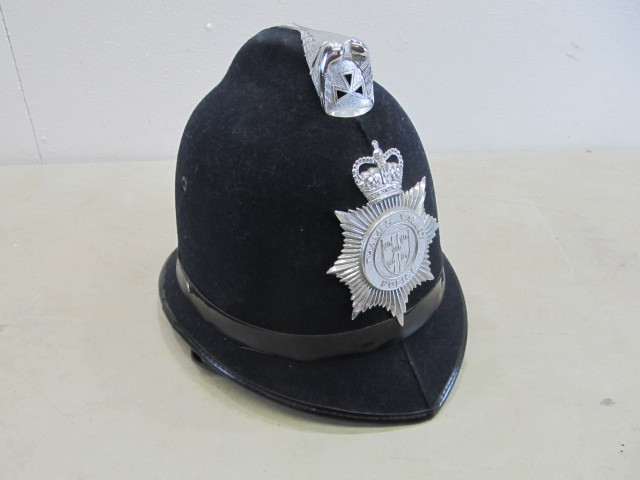 lot 7 image: Original Vintage British Bobby Police Cap