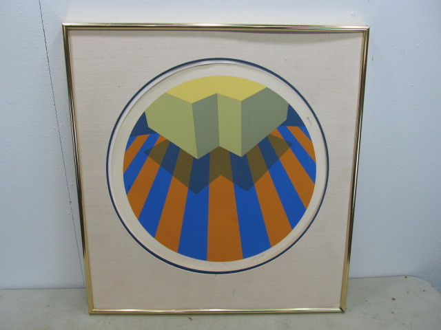 lot 62 image: Vintage Signed & Numbered Op-Art Litho