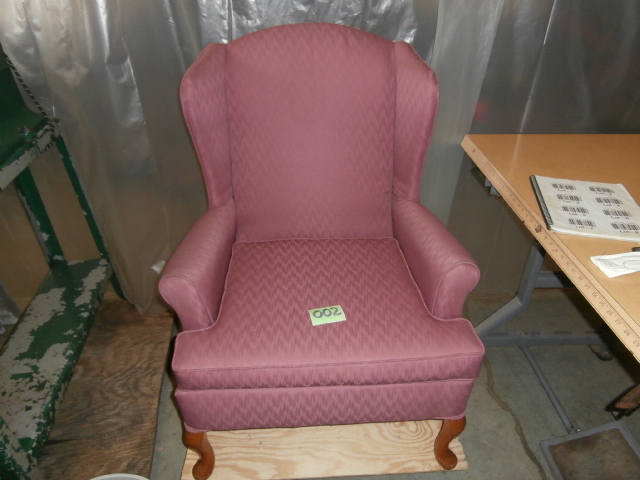 lot 2 image: Upholstered Wing Chair