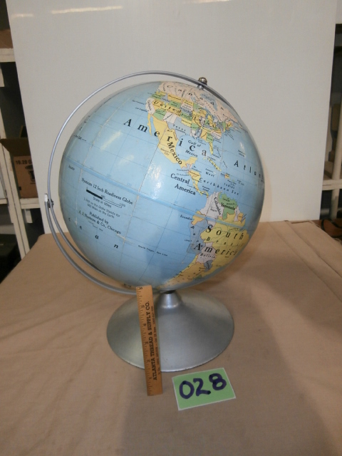 lot 28 image: Vintage NYSTROM World Globe
