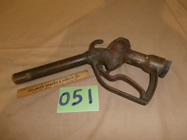lot 51 image: Vintage Brass Fuel Pump Nozzle