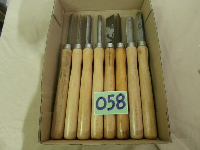 lot 58 image: Set of Eight Wood Lathe Tools