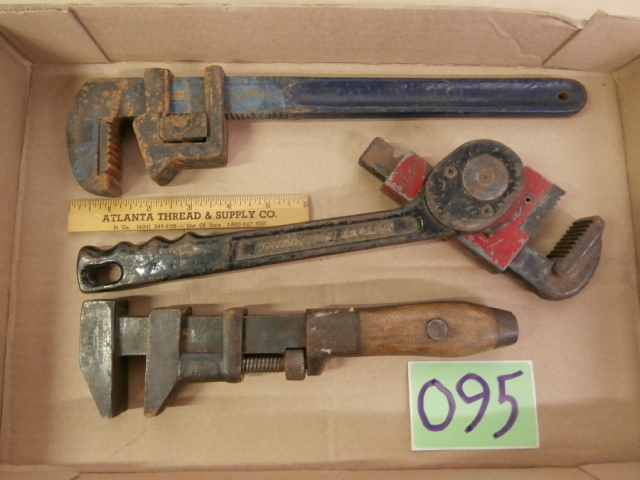 lot 95 image: Three Vintage Wrenches
